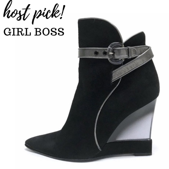 Casadei Shoes - ❌❌SOLD❌❌ CASADEI Ankle Boots LUCITE Wedge Heels